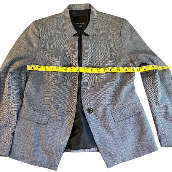 Banana Republic blazer,Dusty Blue,Inverted Collar, Lined, Sz2 - Picture 3 of 5